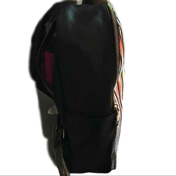 NWT $88 Betsey Johnson | Spotted In Stripes | Rainbow Backpack - Picture 8 of 15
